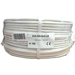   Erősített biztonságtechnikai kábel 2 x 0.5 + 8 x 0.22 102711