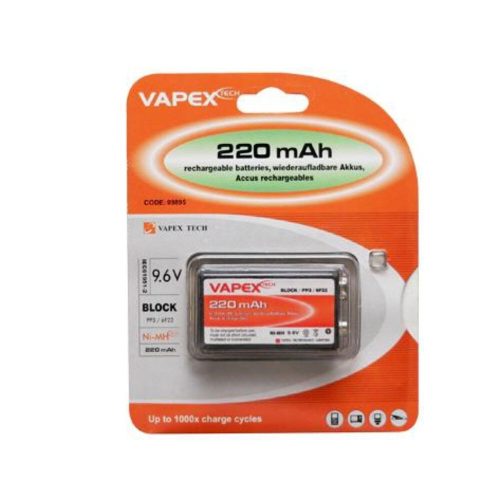 VAPEX 1VTE220PP3 PP3 méretű NiMH akkumulátor