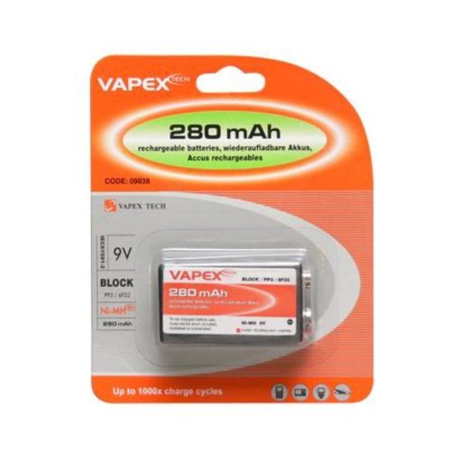 VAPEX 1VTE280PP3 PP3 méretű NiMH akkumulátor
