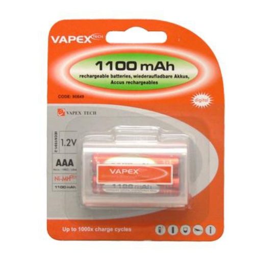 VAPEX 2VTE1100AAA 2db AAA méretű NiMH mini ceruza akkumulátor