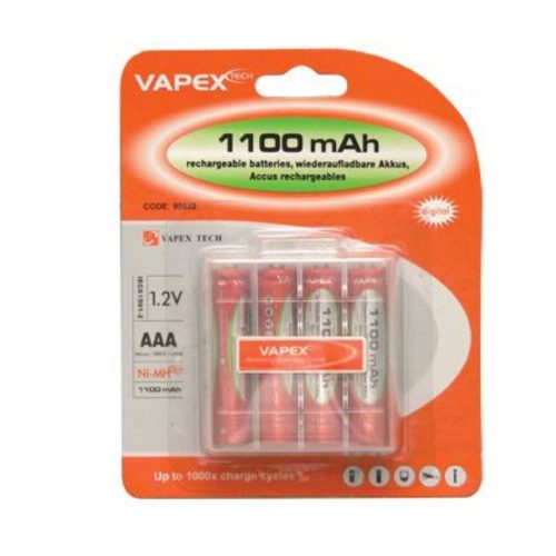 VAPEX 4VTE1100AAA 4db AAA méretű NiMH mini ceruza akkumulátor
