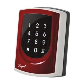   SOYAL AR-725KM Mifare Kártyaolvasó és kódbillentyűzet hálózathoz/önálló vezérlőkhöz piros