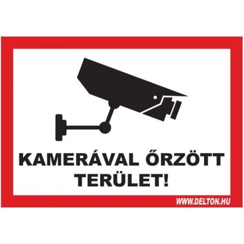 Matrica 3 A4 KAMERÁVAL őRZÖTT TERÜLET