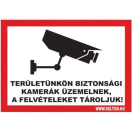   Matrica1 A5 TERÜLETÜNKÖN BIZTONSÁGI KAMERÁK ÜZEMELNEK A FELVÉTELEKET TÁROLJUK