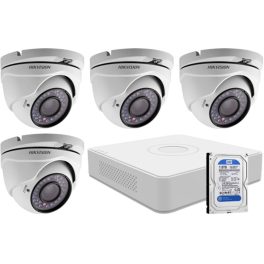   4 dome infrakamerás megfigyelőrendszer HIKVISION HDTVI 116616