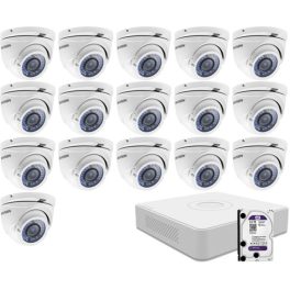   16 varifokális dome infrakamerás megfigyelőrendszer HIKVISION HDTVI 116620