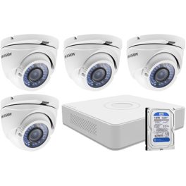   4 varifokális dome infrakamerás megfigyelőrendszer HIKVISION HDTVI 116624