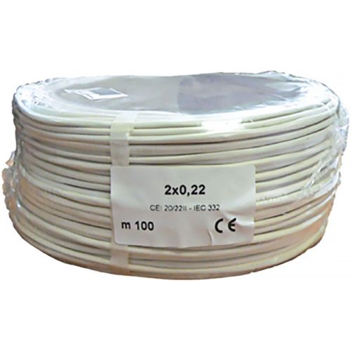 2 x 0.22 eres biztonságtechnikai kábel réz 116695