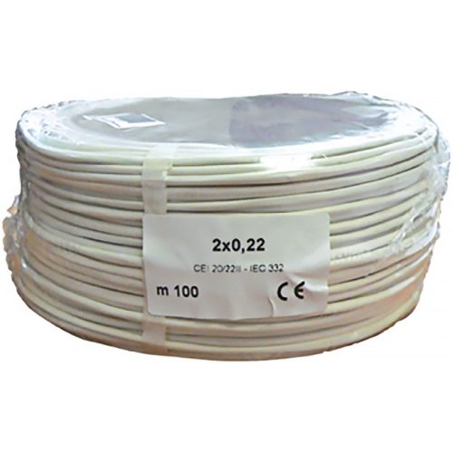 2 x 0.22 eres biztonságtechnikai kábel réz 116695