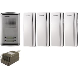   COMMAX DR-4AM + 4 db DP-SS + RF-1A 4 lakásos kaputelefon szett 117265