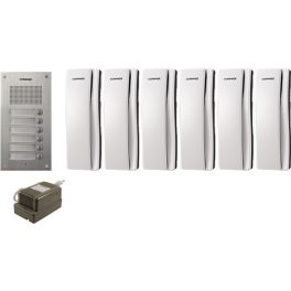   COMMAX DR-6UM + 6 db DP-SS + RF-1A 6 lakásos kaputelefon szett 117274