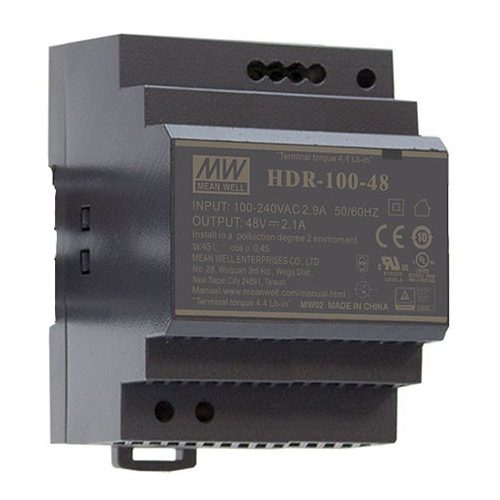 Mean Well HDR-100-12 kapcsolóüzemű tápegység 117323