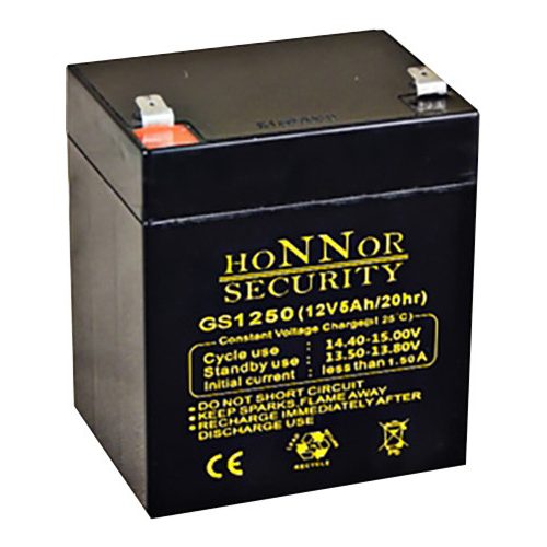 HONNOR 12V 5Ah zselés ólom akkumulátor 117941