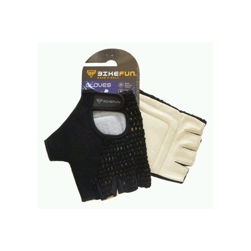 BIKEFUN biciklis kesztyű Kötött rövid fekete L-es