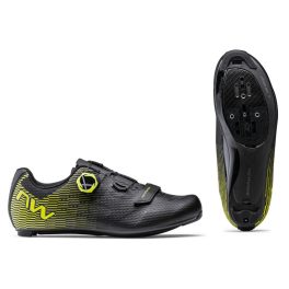   NORTHWAVE CIPŐ NW ROAD STORM CARBON 2 44,5 FEKETE/FLUO SÁRGA 80221013-04-445