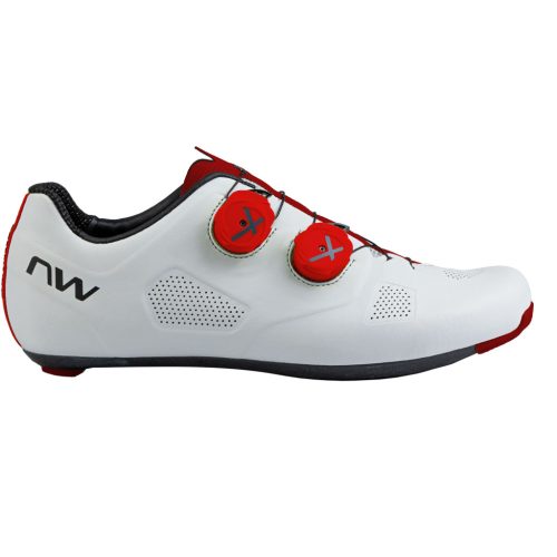 NORTHWAVE Cipő NW ROAD REVOLUTION 45,5 FEHÉR/FLUO PIROS 80251040-54-455