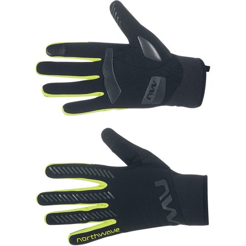 NORTHWAVE Kesztyű NW téli ACTIVE GEL M hosszú, fekete/fluo sárga 89212035-04-M