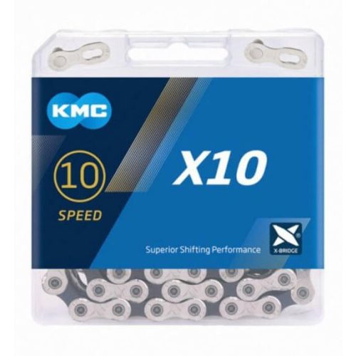 KMC Lánc KMC X10 1/2x1/128 114L SIL/BLK X10NPBK