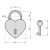 Basi Heart Lock Rozé szerelemlakat B00060702