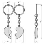 Basi SH 0802 Piros kulcstartó B00060802