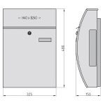 Basi BK 1000Z1 Inox nagyméretű újságtartós postaláda B21700610