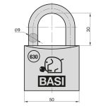 Basi VHS 630 50  alumínium lakat B63005000