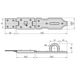 Basi SF 10 120  időjárásálló lakatpánt B69000120
