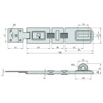 Basi SF 50 195  megerősített lakatpánt B69010195