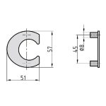 Basi HN 150 c Inox nemesacél házszám B73000014