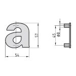Basi HN 160 a Antracit modern házszám B73001012