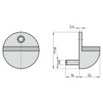 Basi TS 20  elegáns ajtóütköző B77040020