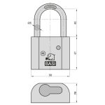 Basi VHS PZ  félcilinderes réz lakat BPZ50900010