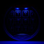 M-Locks PL 3015 Króm fém billentyűzet elemtartóval és LED világítással M321000
