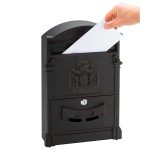 PICCO Renzo díszes kerítésen kívüli postaláda fekete PI0002