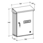 SILMEC Serenissima nagyméretű inox postaláda 10-017