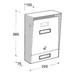 SILMEC Piccolo postaláda fekete 10-202.84