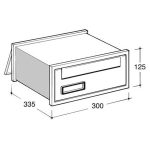 SILMEC Scala 303 ezüst beépíthető postaláda 30-303