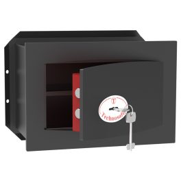 Technomax CR 2 Fekete faliszéf kulcsos zárral TMCR2