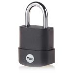 Yale Y227B/45/122/1 Fekete edzett acél lakat védőburkolattal Y227B451221