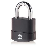 Yale Y227B/55/126/1 Fekete edzett acél lakat védőburkolattal Y227B551261