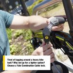 Yale YCC1/10/185/1 Szürke számzáras kerékpárzár megvilágított számokkal YCC1101851