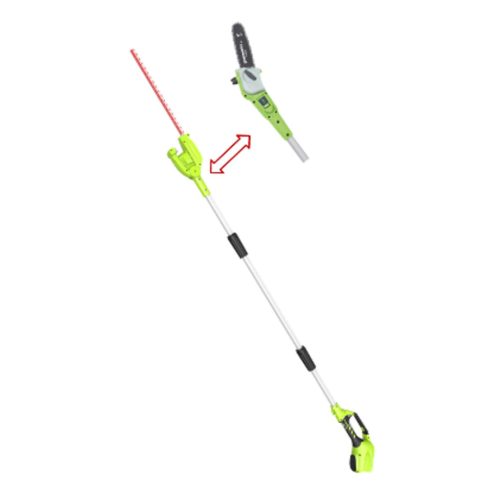 Magassági ágvágó és sövényvágó akkumulátoros Greenworks G40PSH 40v,   akku és töltő nélkül 1300607-GW