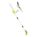 Magassági ágvágó és sövényvágó akkumulátoros Greenworks G40PSH 40v,   akku és töltő nélkül 1300607-GW