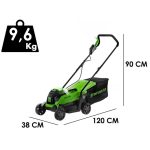 Fűnyíró fűgyűjtős, akkumulátoros Greenworks GD24LM33 24v, 33 cm, akku- és töltő nélkül 2516107-GW