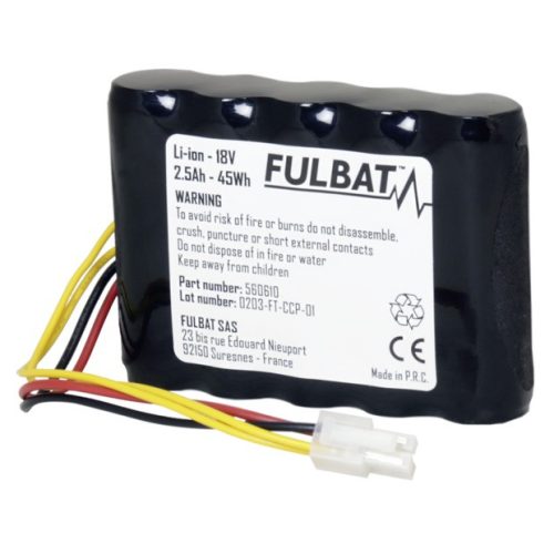 Akkumulátor Fulbat FL-HU02 li ionos, 18v-2.5ah husqvarna 310/315/315x robotfűnyíróhoz 560610-FU