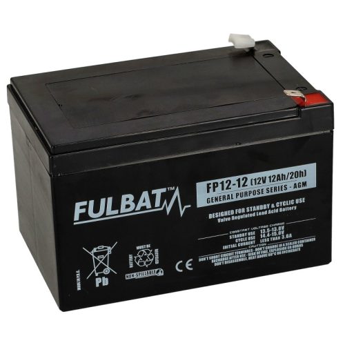 Akkumulátor Fulbat FP12-12 12v  (ws-hys1212) utángyártott 590033-FU