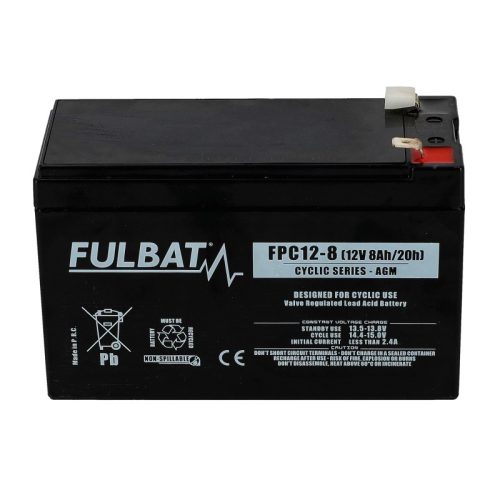 Akkumulátor Fulbat FPC12-8 (ws-jh1270) ws-18d utángyártott 590502-FU