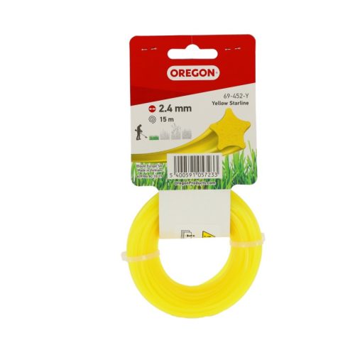 Damil 2.4mm csillag Oregon  15m sárga akasztóval 69-452-Y