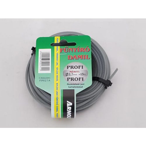 Damil 2.7mm szögletes 15 méter alu  olasz FIN027/A