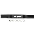 Fűnyíró kés  400 mm, univerzális hajlított, betétgyűrűvel utángyártott MOG141/R